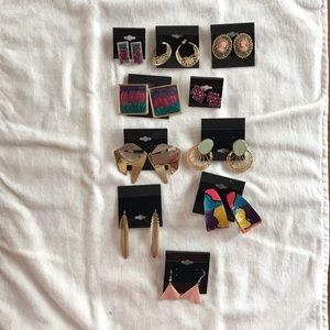 Lot of 10 pierced earrings